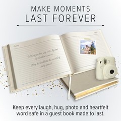 Elegant Guest Book Durable Hardcover 192 Pages Perfect Weddings Events Memories