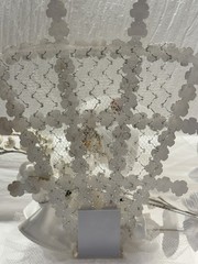 RARE Vintage 1959 Coast Novelty Wedding Cake Topper Bride Groom Rosettes Lace