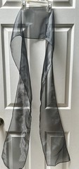 Set of (20) Sheer Black Organza Chair Ties For Special Occasion