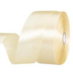 1 1/2 Inch Yellow Solid Satin Ribbon, 50 Yards Craft 1.5 x 1800 Inches Cream