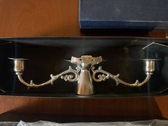 Mullingar Pewter Irish Wedding Candlestick Holder Claddagh Candelabrum 9″ Wide