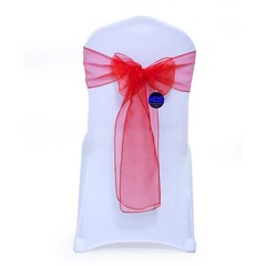 100 Red Organza Chair Sashes Chair Cover Wider Bows wedding Reception Party