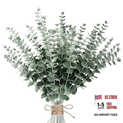 36pcs Artificial Eucalyptus Leaves Decor – Faux Eucalyptus Stems