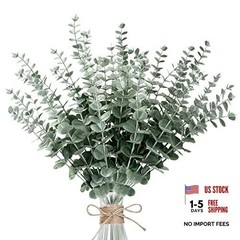 36pcs Artificial Eucalyptus Leaves Decor – Faux Eucalyptus Stems