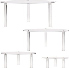 Elegant 4-Piece Acrylic Cake Stand Set – Stackable Dessert Display for Events
