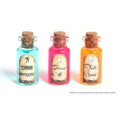 Magic Season Tiny Decorative Glass Bottles (24 Pcs / 0.6×1.5 inch) Transparent