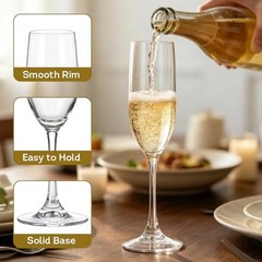 Unbreakable Champagne Glasses – Set of 4 (5oz Each), Made of Shatterproof