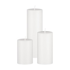 VEVOR 24 Pcs Pillar Candles with Glass Cylinder Vases Set 2.6″x4.7″/5.9″/7.9″