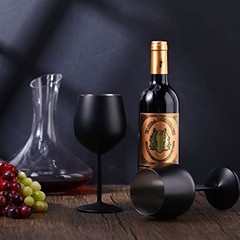 Set Stainless Steel Wine Glasses 1oz Stainless Steel Stem Wine Goblets 8
