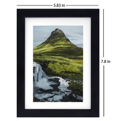 Picture Frames 5×7 Black Photo Frames Display 4×6 Pictures with Mat for Desk …