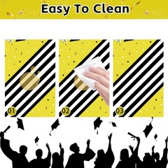 7-Pack Graduation Party Decorations Set, 3 54×108 inches, Yellow