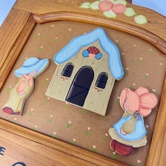 Folk Art Wood Painted Photo Album Cottagecore Grannycore Farmhouse Country