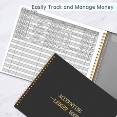 Hautoco Accounting Ledger Book For Small Business Bookkeeping Home Budget
