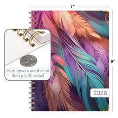 HARDCOVER 2026 Planner, 7″x9″: 14 Months (November 2025 7″ x 9″ Pastel Peacock