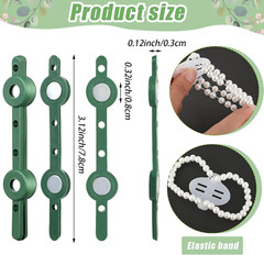 4 Pieces Elastic Pearl Wrist Bands and 15 Pairs Floral Boutonniere Magnets Corsa