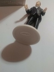 Caucasian SURPRISED GROOM Porcelain Wedding Cake Topper