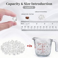 150PCS Acrylic Fake Diamonds for Wedding Centerpieces and Table Decor