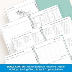 2026-2027 Weekly and Monthly Academic Year 8.5″ x 11″ Prairie Aqua- 2026/2027