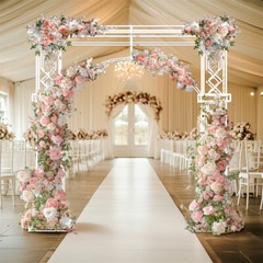 Extra LargeWhite Wedding Archway Stand Celebration Ceremony Backdrop Square Arch