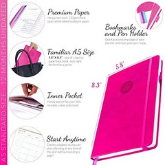 Planner and Organizer for Women – A5 Size A5 (5.7″ x 8.5″) Hot Pink (Undated)