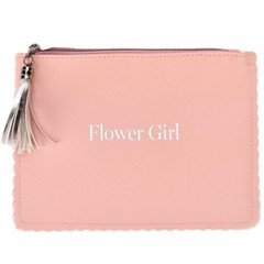 Wedding Gift Clutch Bag PU with Tassel – Pink Flower Girl