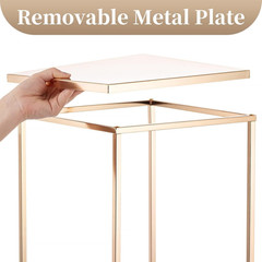 Gold Geometric Flower Stand Vases – 2 Pcs 23.6In Centerpieces for Events