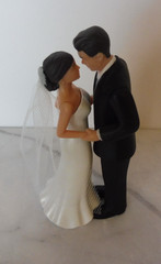 New Bride and Groom Wedding Cake Topper Figure Man Woman Couple Decoration Set