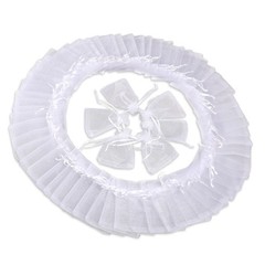 50Pcs Reusable Organza Drawstring Bags White for Wedding Gift and Jewellery Use