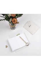 Velvet Vow Books, 2 Pieces Ivory Wedding Vow Book His and Hers 22 Pages