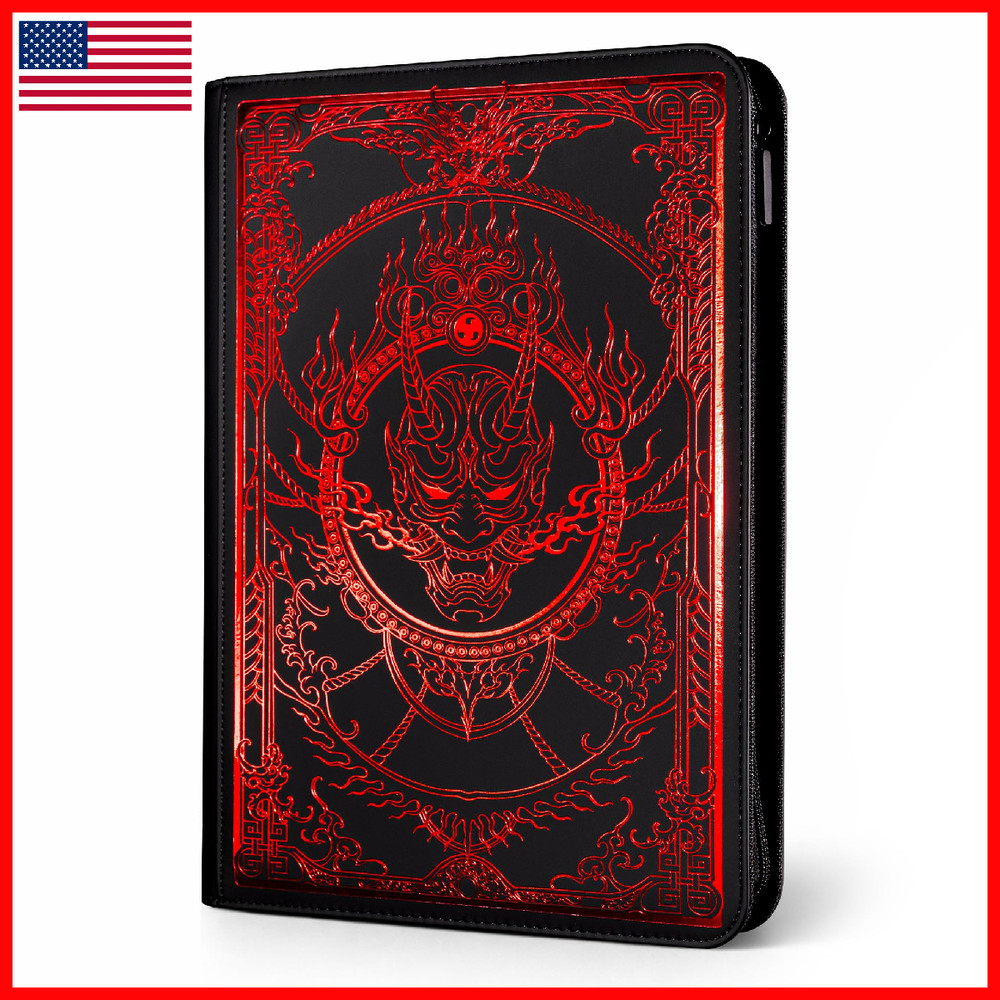 Sleevechief Blood Oni Trading Card 360 Card Zipper 9 Pocket Side Loading Pages