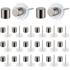 20 Shiny Black Magnetic Push Pin Thumb Tacks Poster Hanger Thumb Tack Set