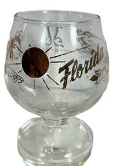Vintage Stemmed Glass Goblet Centerpiece Clear Barware MCM Florida NICE