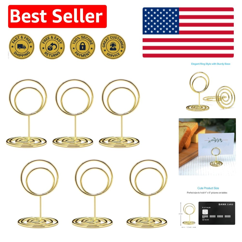 20pcs Elegant Gold Table Number Holders for Weddings & Events – Sturdy Design