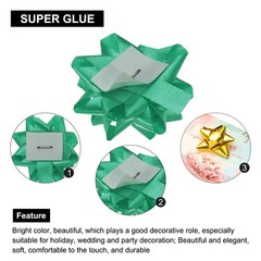 90pcs 1 1/4″ Mini Star Gift Bows Christmas Bows for Gift Wrapping, Green