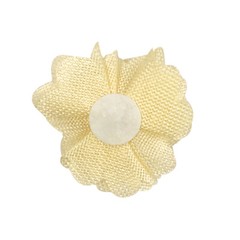 Wrapables Shabby Chic Burlap Rose Flower 3 Inch Diameter (Set of 12), Champagne