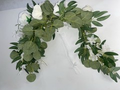 White Rose & Greenery Artificial Flower Piece