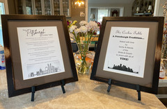 Two Pittsburgh Cookie Table Signs Wooden Matted Framed Rustic 15.25 X 18.25″