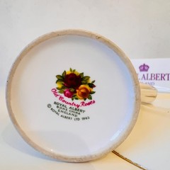 Royal Albert Mokka Cup and Saucer – Old Country Roses, English Porcelain, LTD