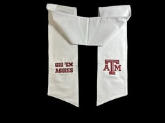 Texas A&M University Cotton Wreath Sash (2 Logos) 35k Stitch