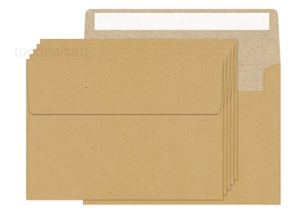 100 Packs Kraft 4×6 Envelopes for 100 Qty A6(4.75*6.5), kraft