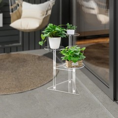 Corner Plant Stand Indoor 3 Tier Tall Acrylic Plant Stand Holder Plant Shelf