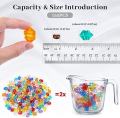 Vibrant 150PCS Acrylic Fake Gems – Perfect Table Scatter & Pirate Party Decor