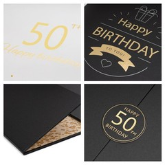 50th Birthday Guest Book and Party Decorations Set, 12×18 inch Sign-in Signat…