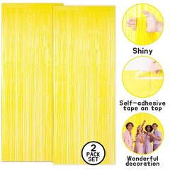 7-Pack Graduation Party Decorations Set, 3 54×108 inches, Yellow