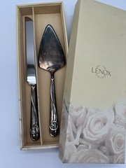 Lenox Forevermore Two-Piece Dessert Cake Serving Set w/Original Box, Vintage