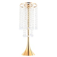 10Pcs Luxurious Acrylic Crystal Flower Stand Wedding Centerpieces on Floor Gold.