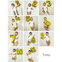 FOIL NUMBER BALLOON 40 INCH LARGE HELIUM NUMBER BALLOON 0-9 IN GOLD AND SILVER