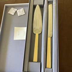 Vera Wang Wedgwood ~ With Love ~ Gold 2-Piece Cake Serving Set~NIB