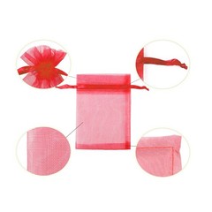 100x Organza Bag Sheer Bags Jewellery Wedding Candy Packaging