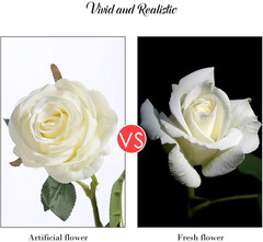 Artificial Flowers Silk Roses Fake Bridal Wedding Bouquet for Home Gar